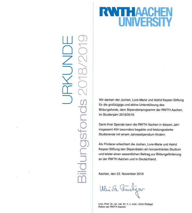 rwth-urkunde-keyser-stiftung